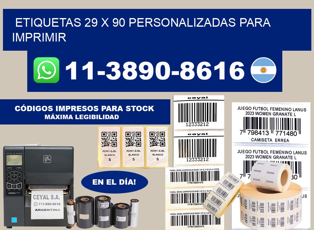 etiquetas 29 x 90 personalizadas para imprimir