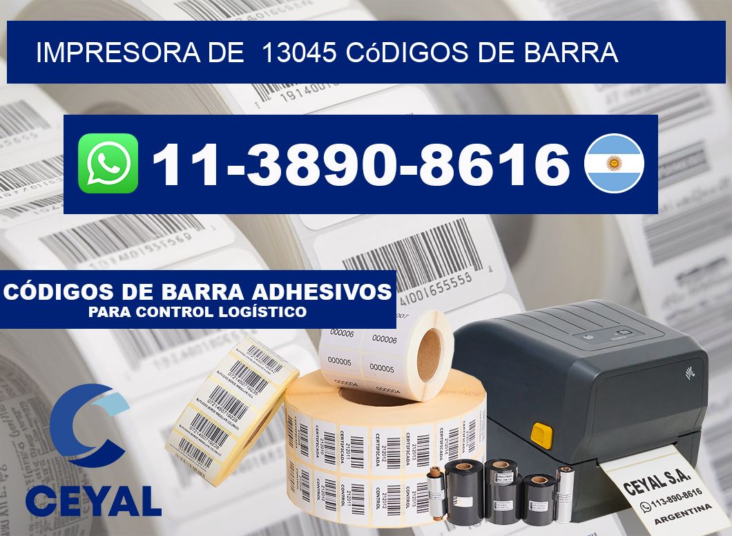 impresora de  13045 códigos de barra