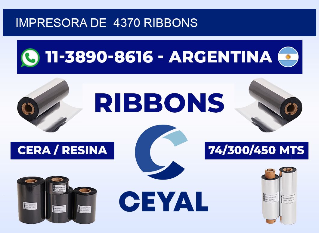 impresora de 4370 ribbons