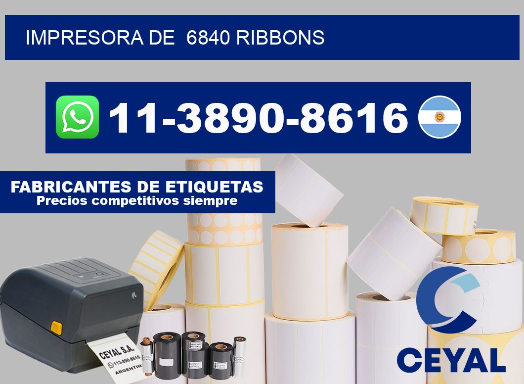 impresora de  6840 ribbons
