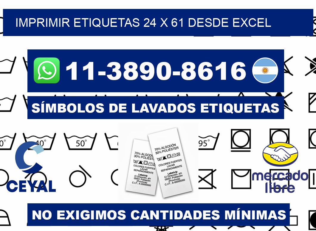 imprimir etiquetas 24 x 61 desde excel