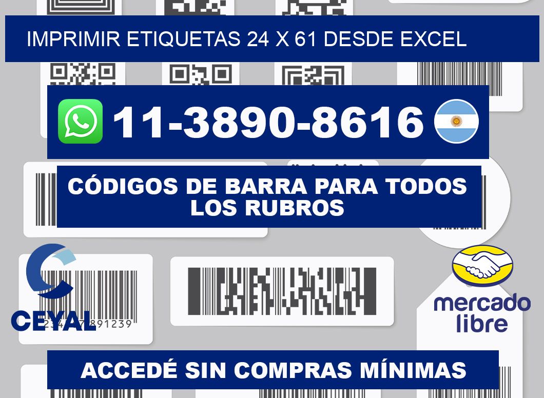 imprimir etiquetas 24 x 61 desde excel