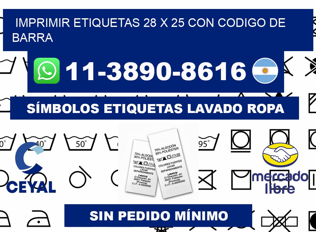 imprimir etiquetas 28 x 25 con codigo de barra