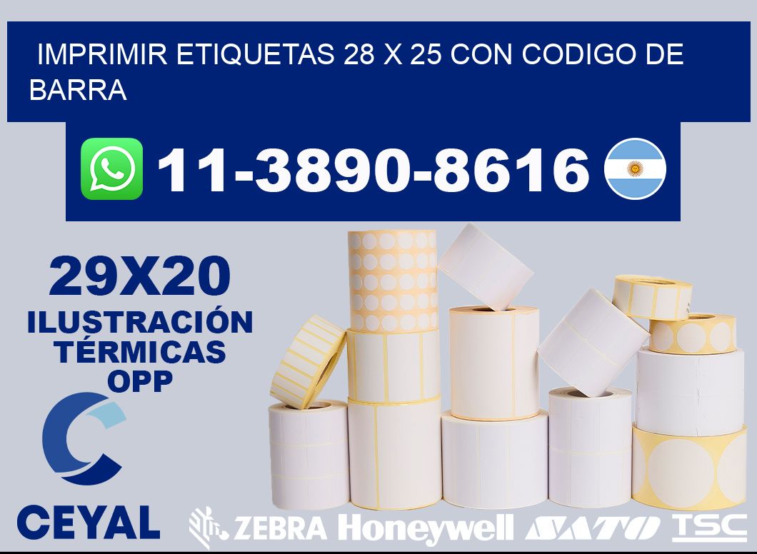 imprimir etiquetas 28 x 25 con codigo de barra