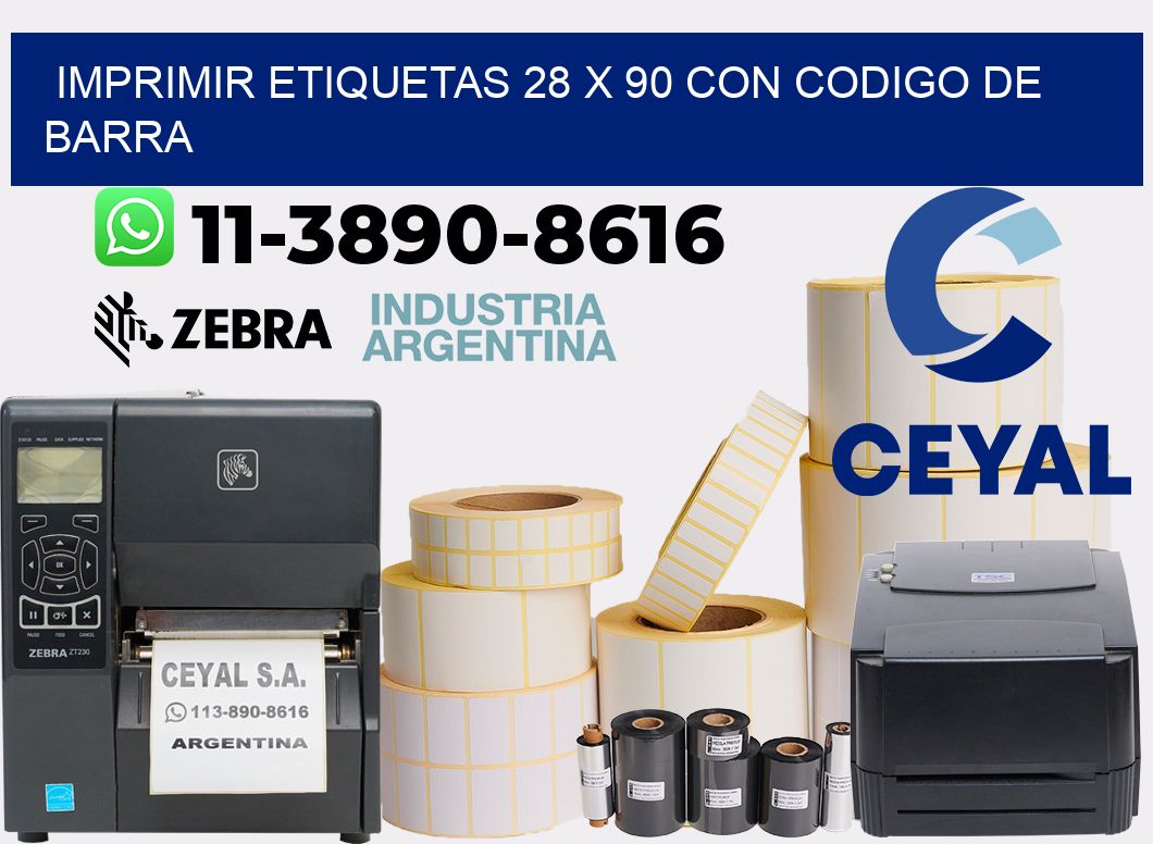 imprimir etiquetas 28 x 90 con codigo de barra