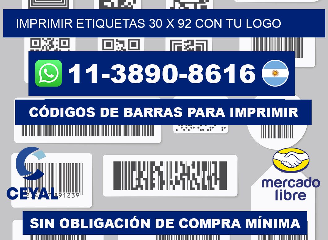 imprimir etiquetas 30 x 92 con tu logo