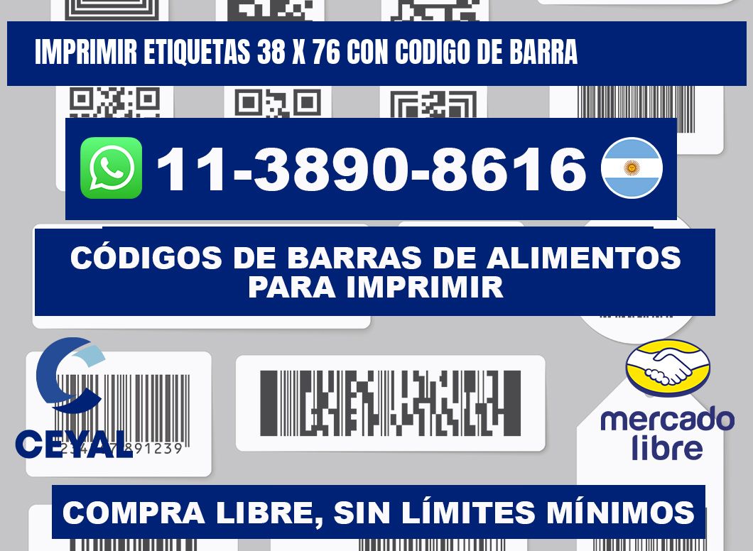 imprimir etiquetas 38 x 76 con codigo de barra