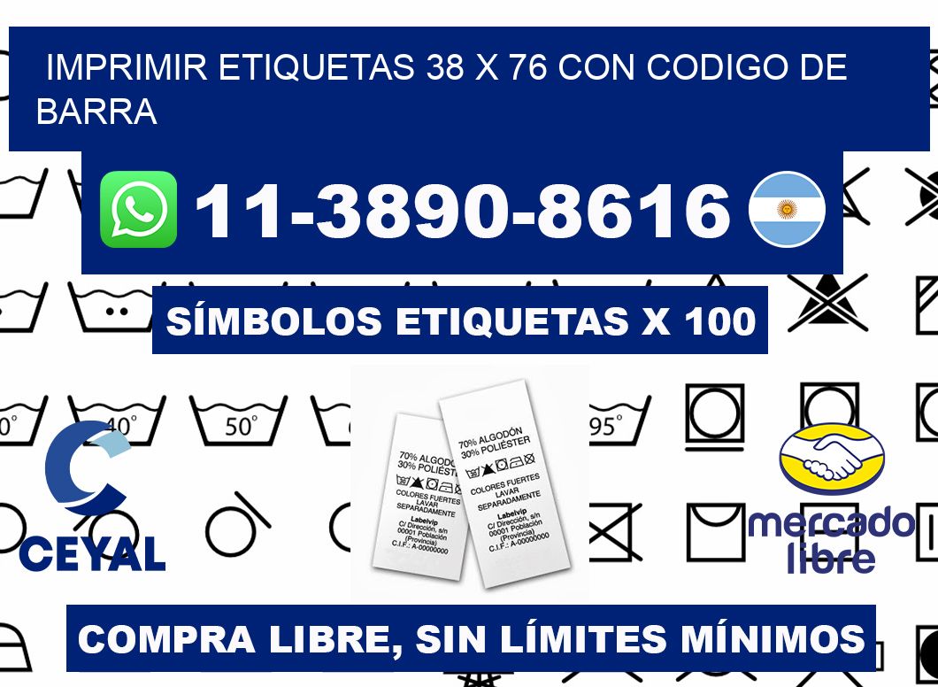 imprimir etiquetas 38 x 76 con codigo de barra