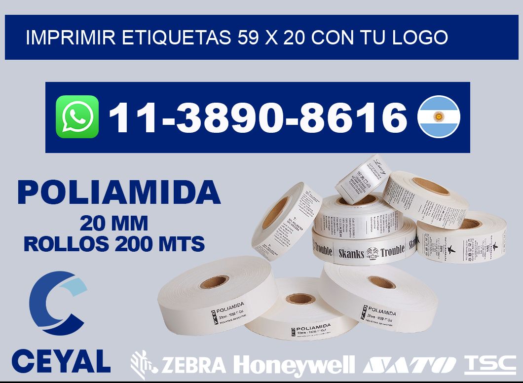 imprimir etiquetas 59 x 20 con tu logo