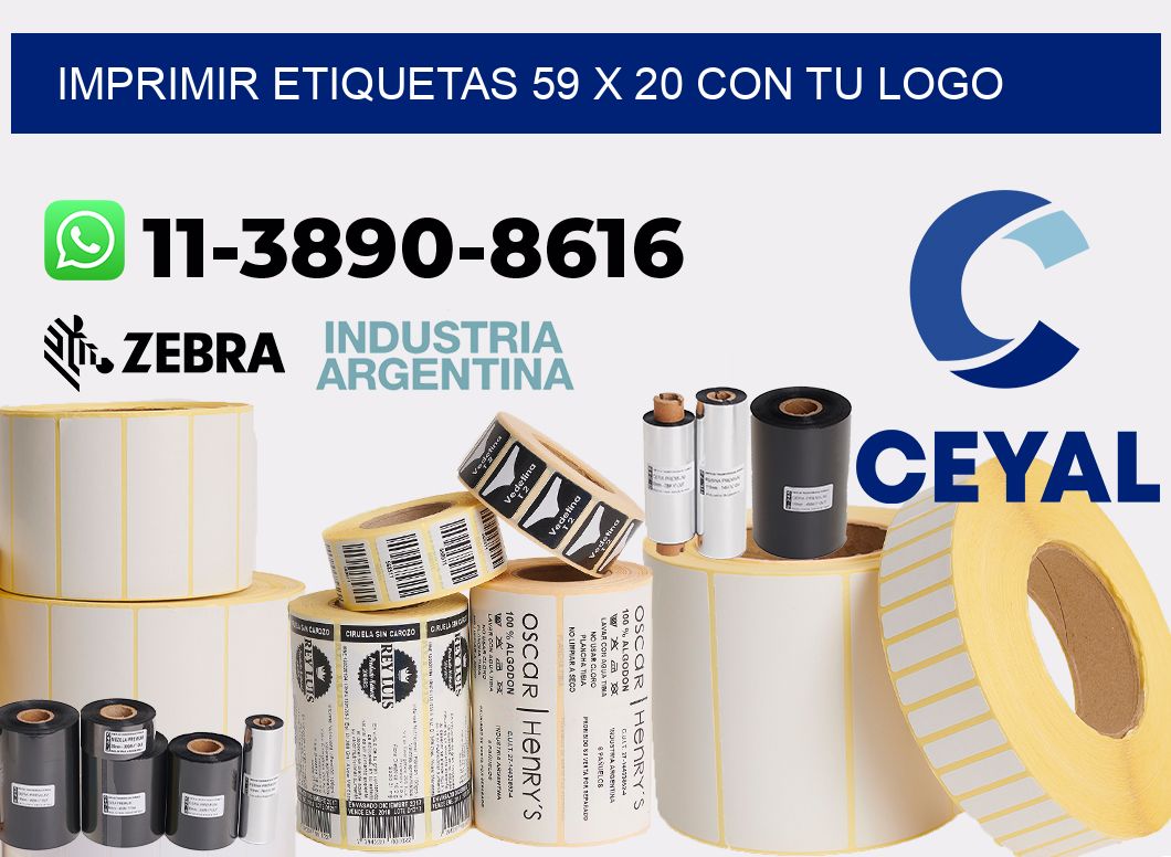 imprimir etiquetas 59 x 20 con tu logo