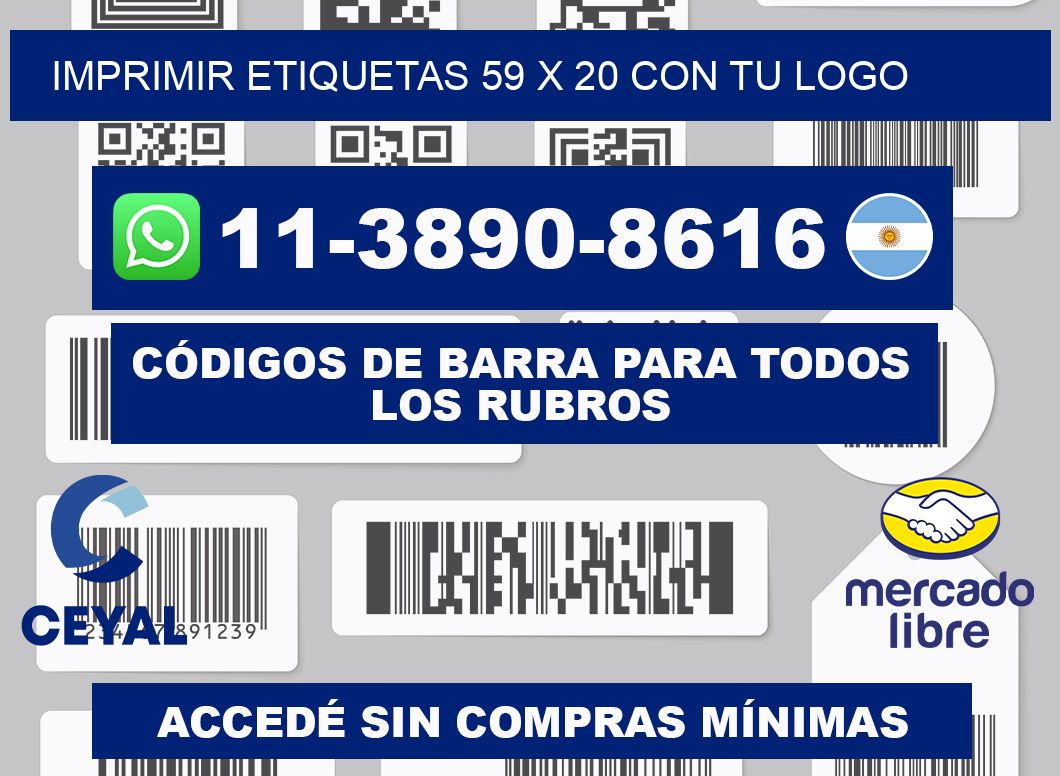 imprimir etiquetas 59 x 20 con tu logo