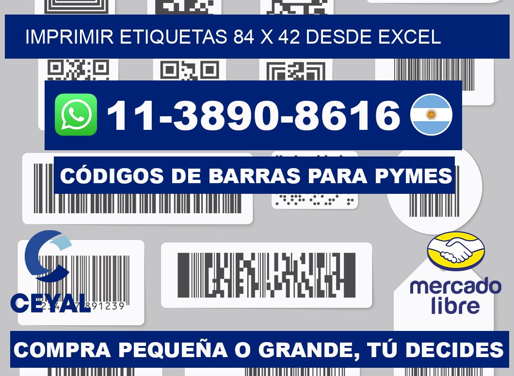 imprimir etiquetas 84 x 42 desde excel