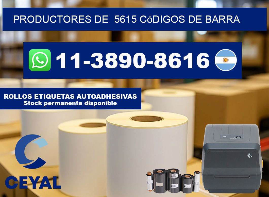 productores de  5615 códigos de barra