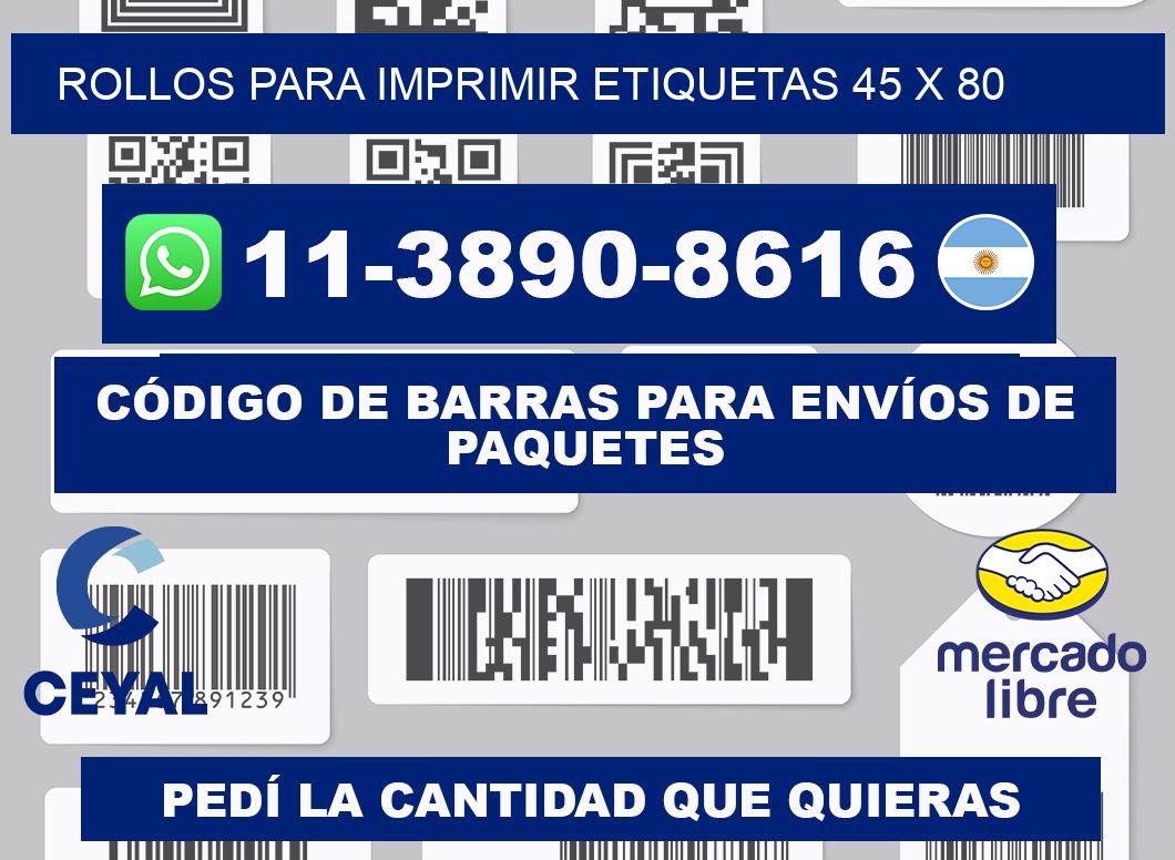 rollos para imprimir etiquetas 45 x 80