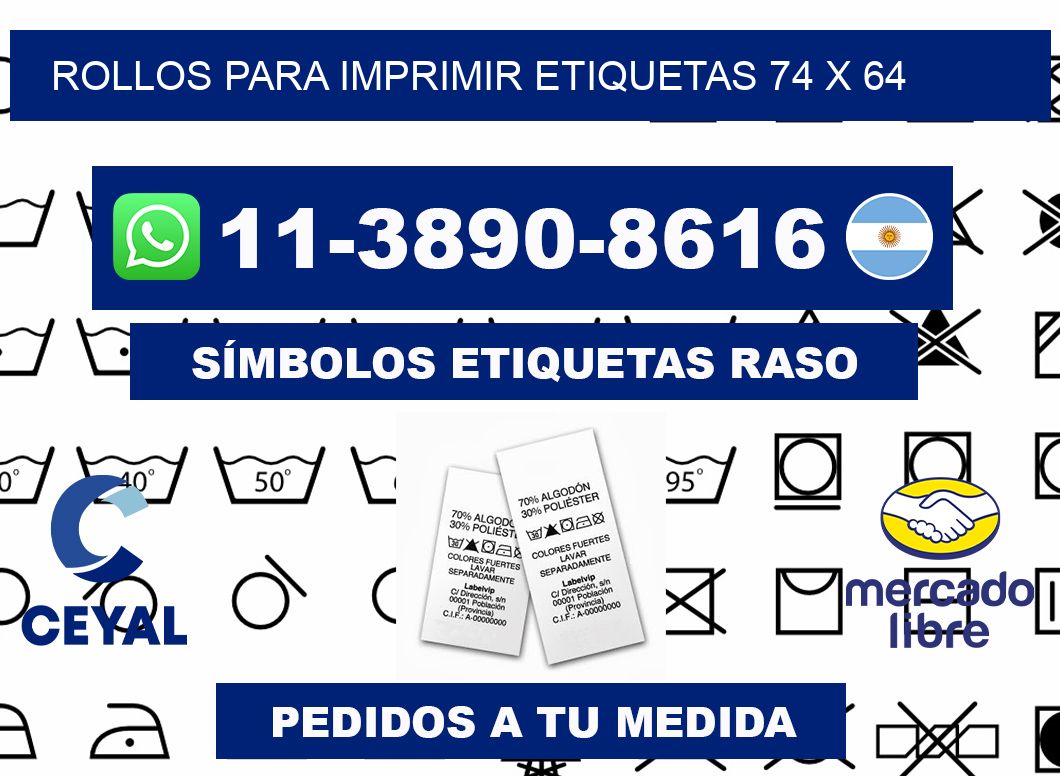 rollos para imprimir etiquetas 74 x 64