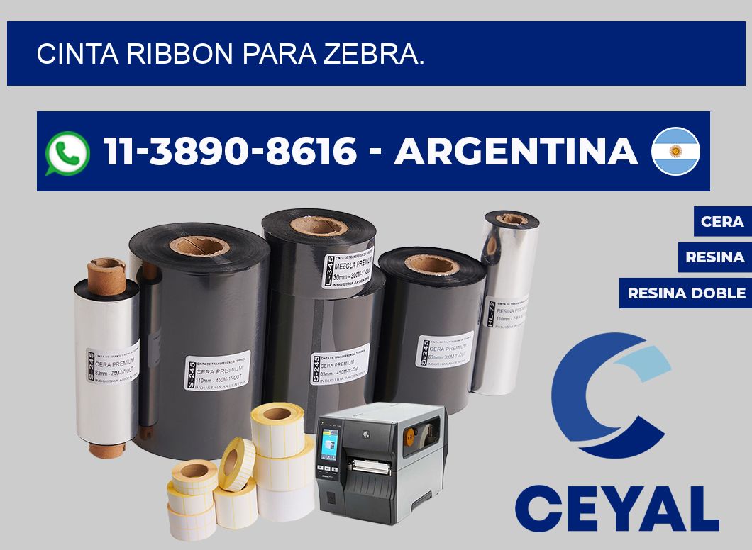 CINTA RIBBON PARA ZEBRA.