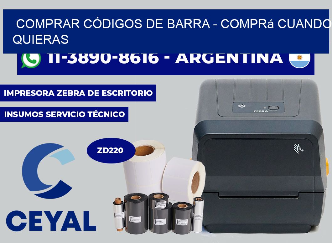 COMPRAR CÓDIGOS DE BARRA - Comprá cuando quieras