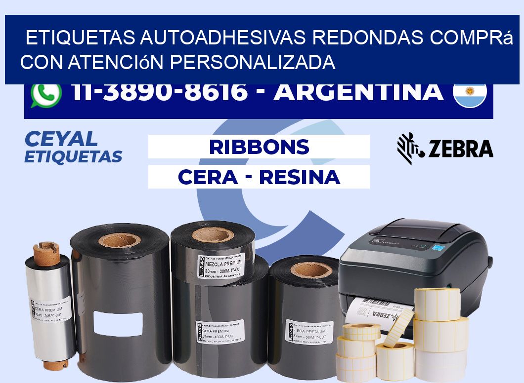 ETIQUETAS AUTOADHESIVAS REDONDAS Comprá con atención personalizada