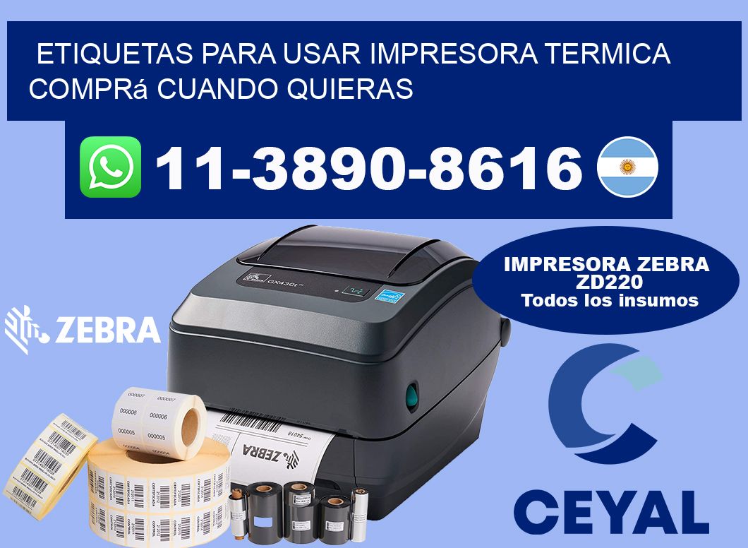 ETIQUETAS PARA USAR IMPRESORA TERMICA Comprá cuando quieras
