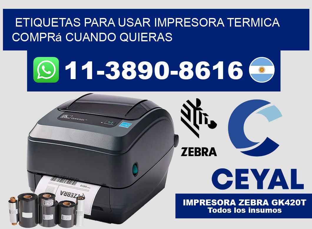 ETIQUETAS PARA USAR IMPRESORA TERMICA Comprá cuando quieras