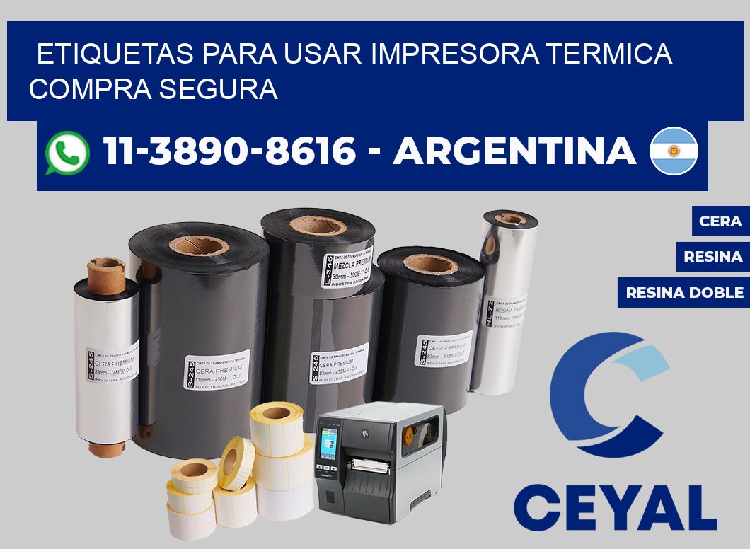 ETIQUETAS PARA USAR IMPRESORA TERMICA Compra segura