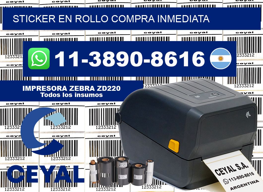 STICKER EN ROLLO Compra inmediata