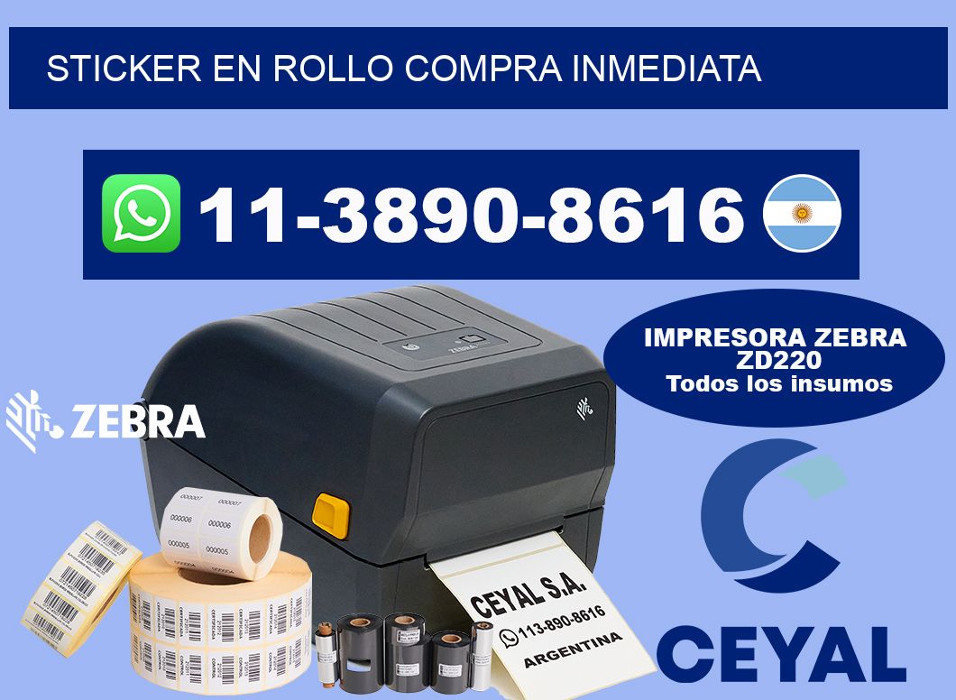 STICKER EN ROLLO Compra inmediata