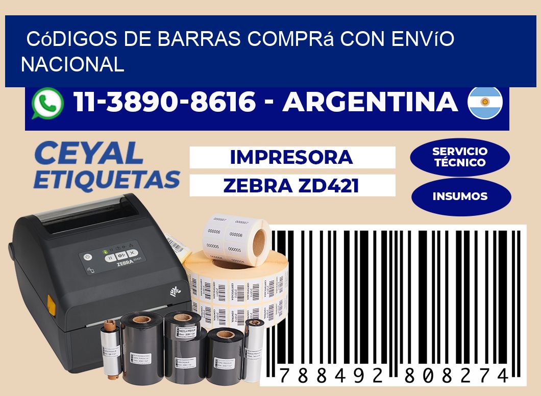 códigos de barras Comprá con envío nacional
