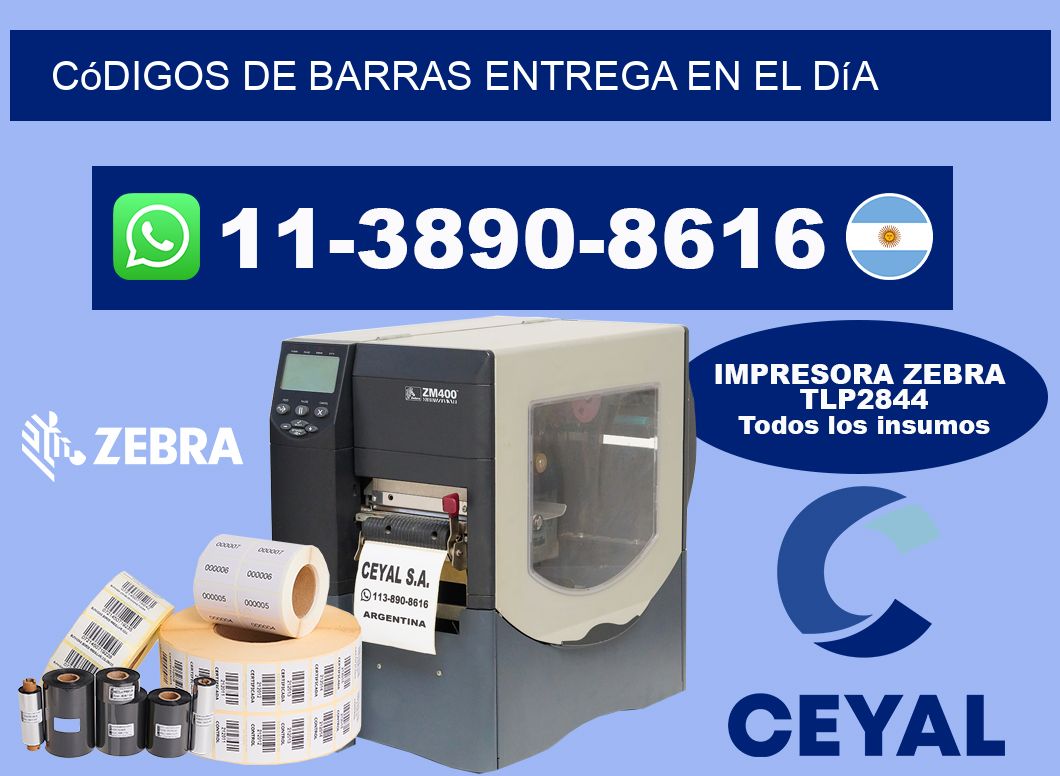 códigos de barras Entrega en el día