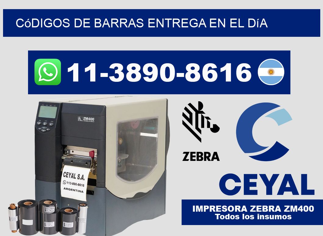códigos de barras Entrega en el día