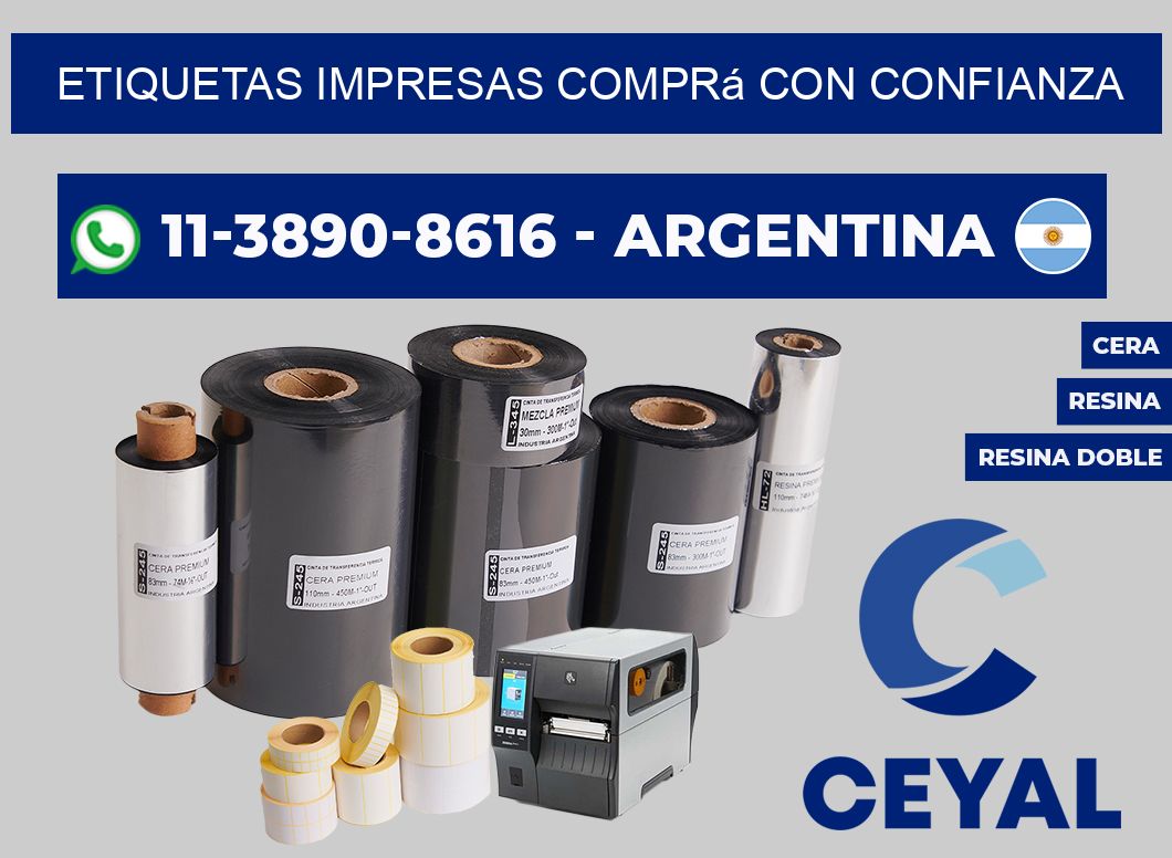 etiquetas impresas Comprá con confianza