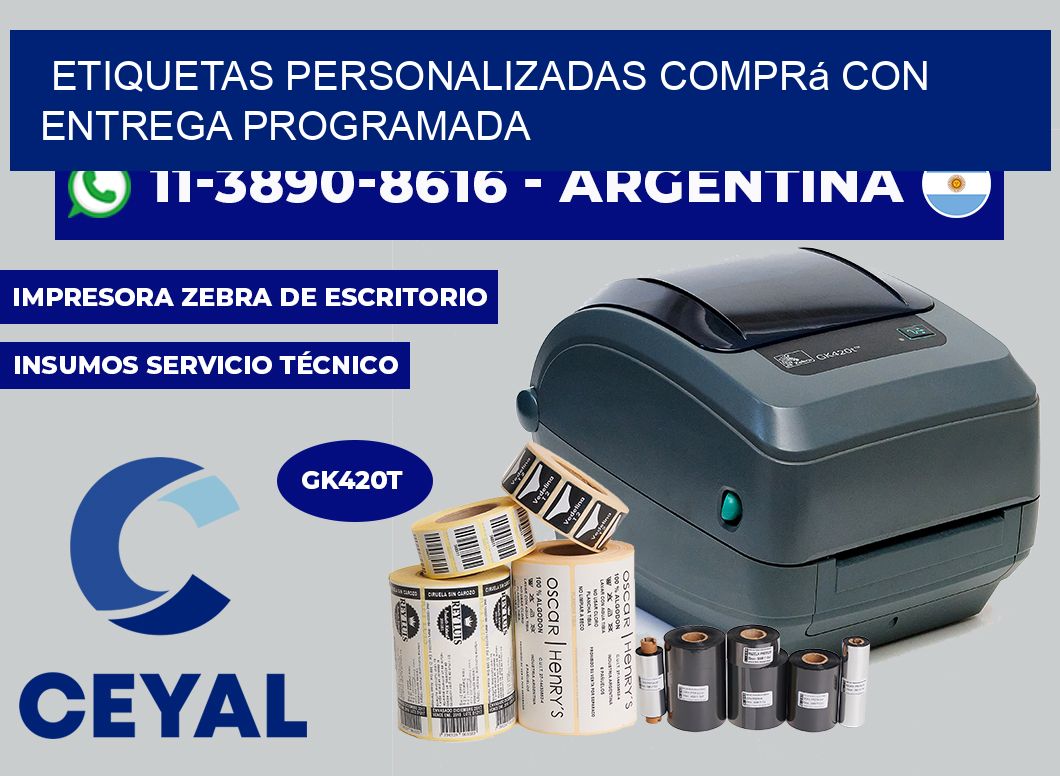 etiquetas personalizadas Comprá con entrega programada