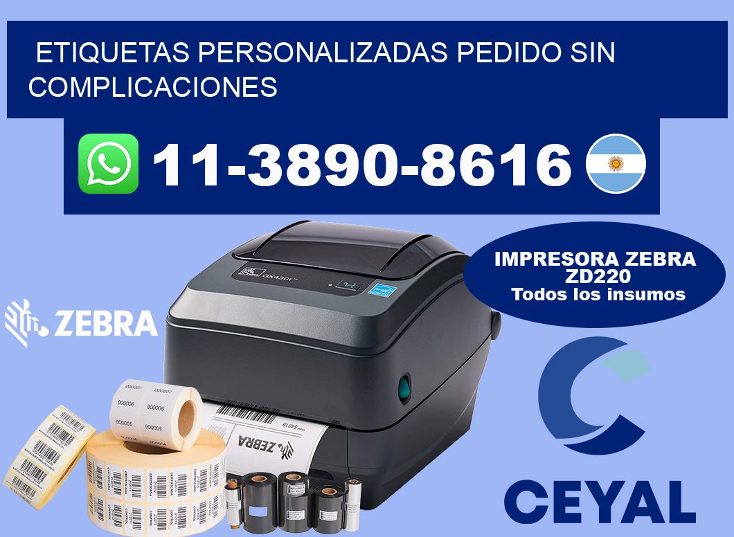 etiquetas personalizadas Pedido sin complicaciones