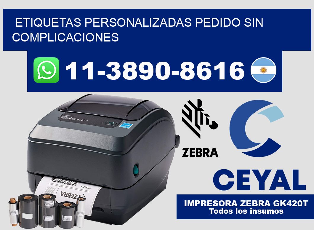 etiquetas personalizadas Pedido sin complicaciones