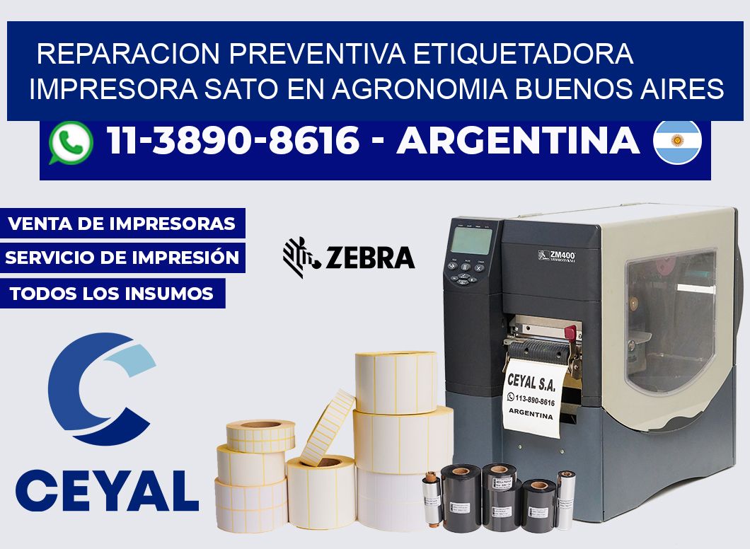 reparacion preventiva etiquetadora impresora Sato en Agronomia Buenos Aires