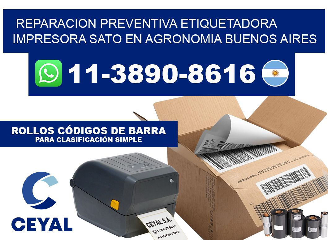 reparacion preventiva etiquetadora impresora Sato en Agronomia Buenos Aires