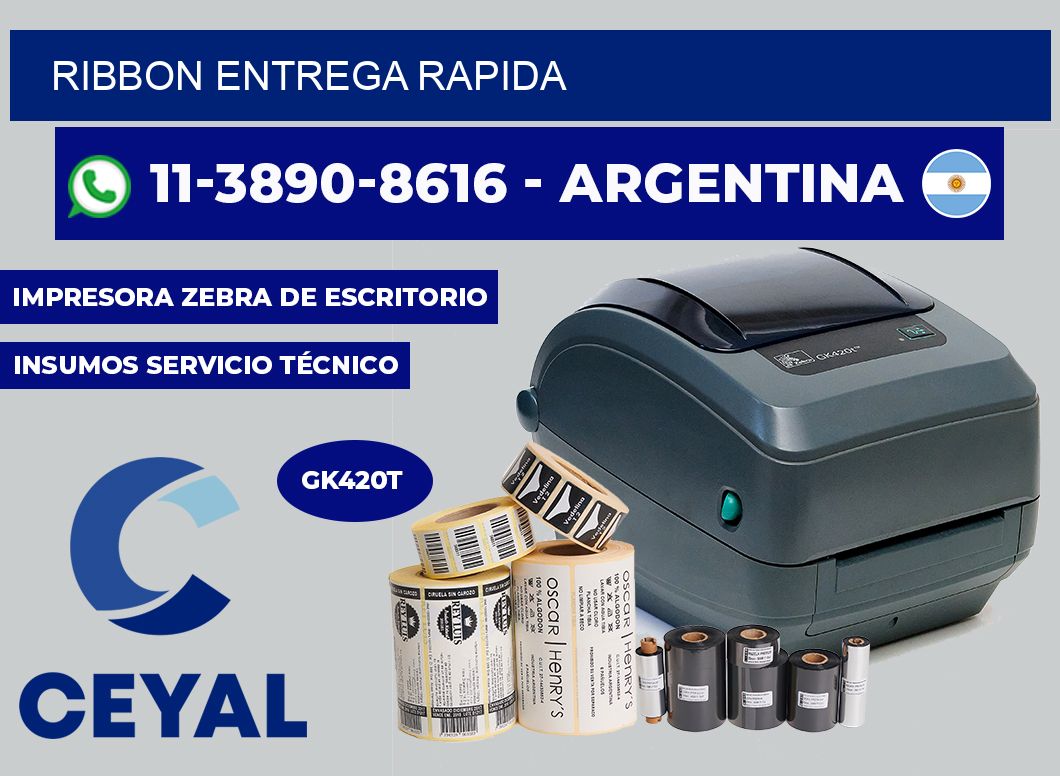ribbon entrega rapida
