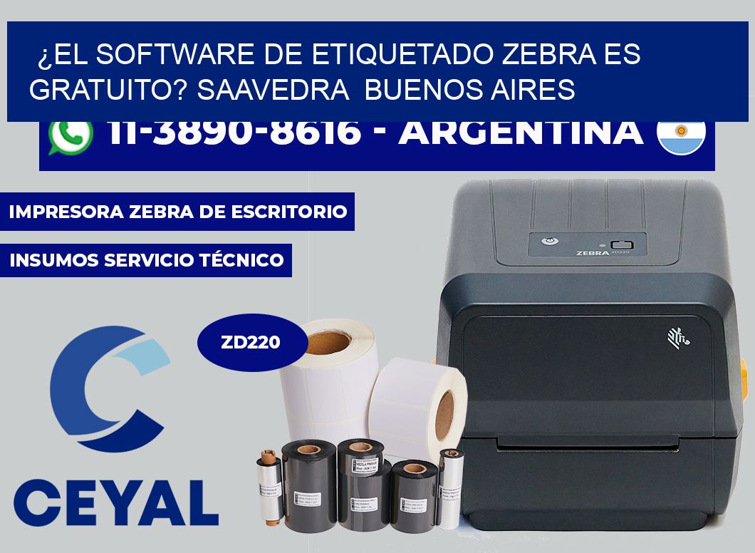 ¿El software de etiquetado Zebra es gratuito? Saavedra Buenos Aires