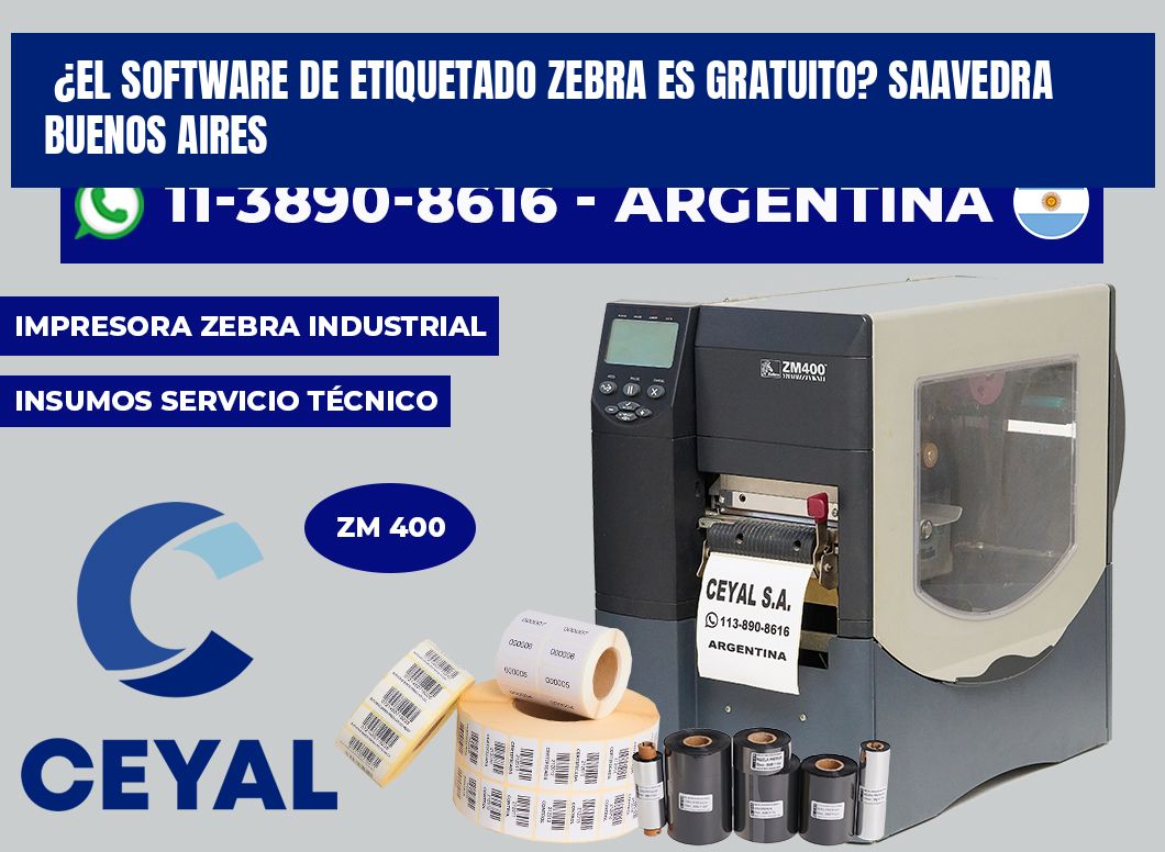 ¿El software de etiquetado Zebra es gratuito? Saavedra Buenos Aires
