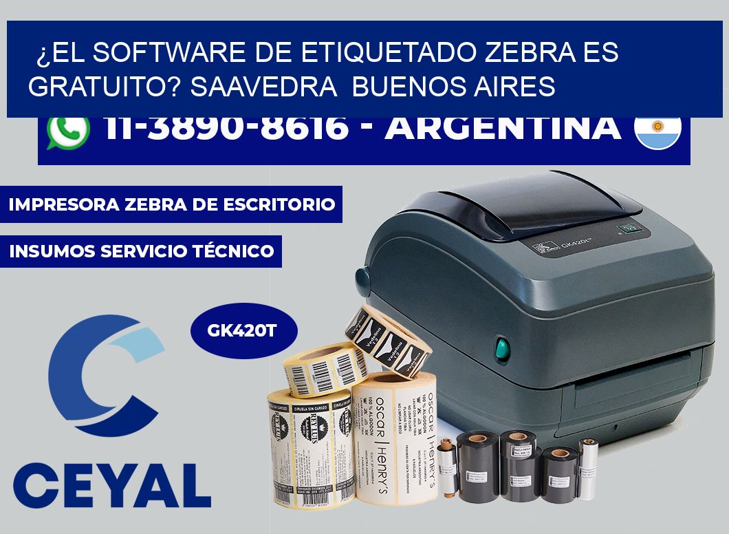 ¿El software de etiquetado Zebra es gratuito? Saavedra Buenos Aires