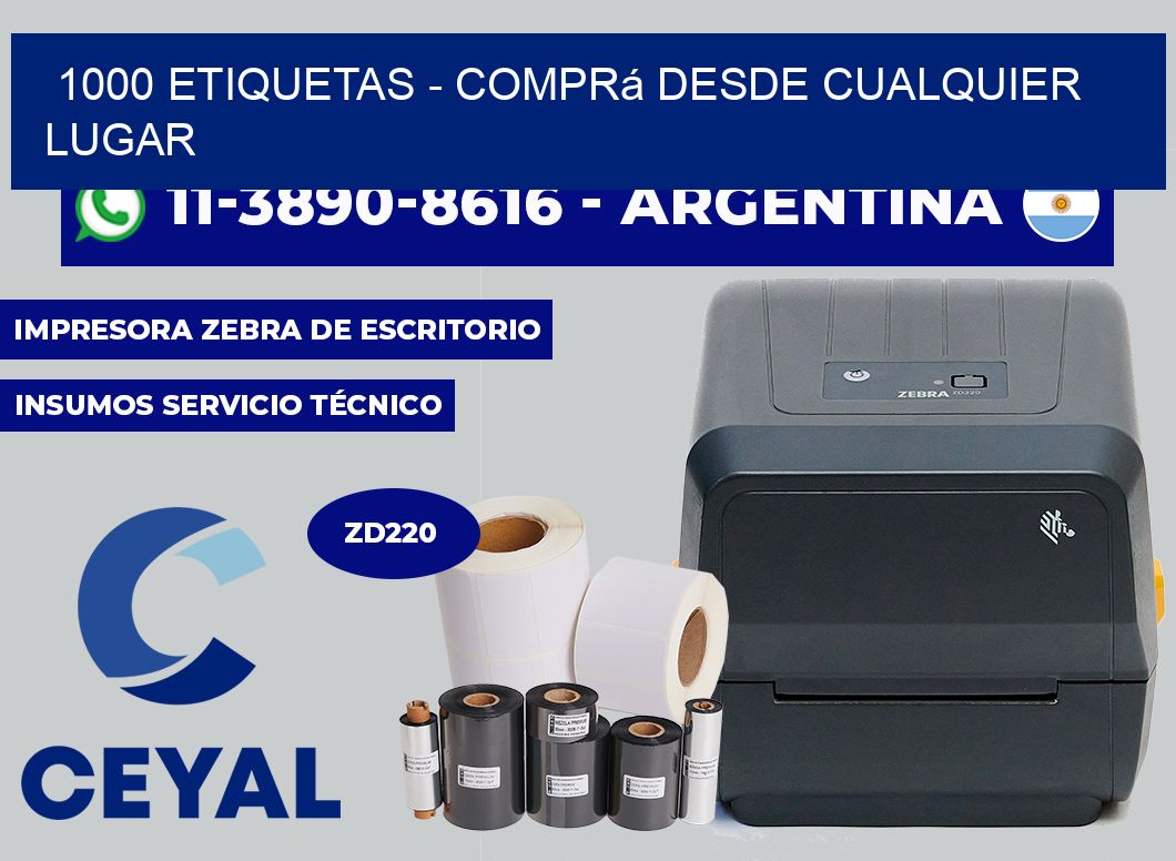 1000 ETIQUETAS - Comprá desde cualquier lugar