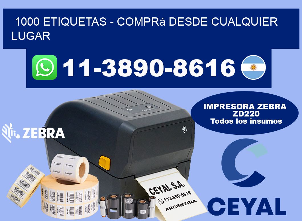 1000 ETIQUETAS - Comprá desde cualquier lugar