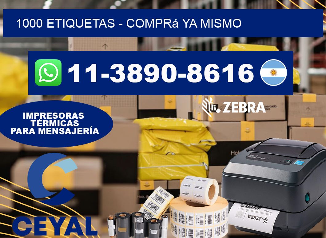1000 ETIQUETAS - Comprá ya mismo