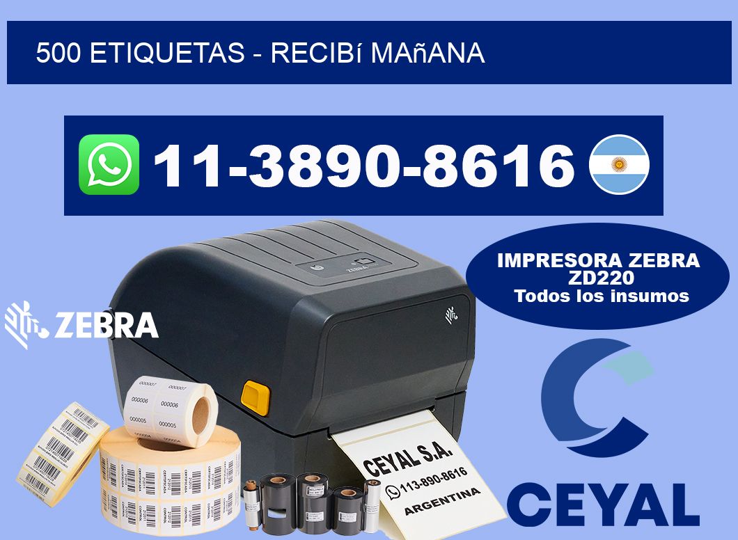 500 ETIQUETAS - recibí mañana