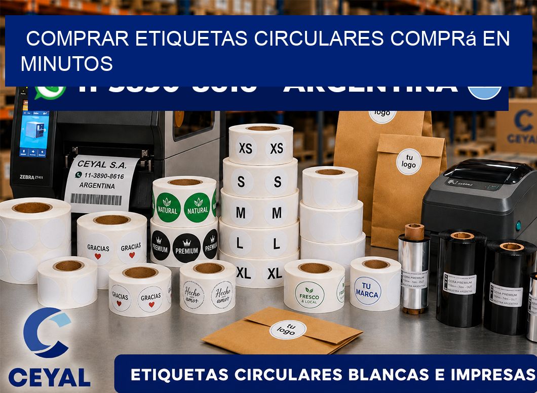 COMPRAR ETIQUETAS CIRCULARES Comprá en minutos