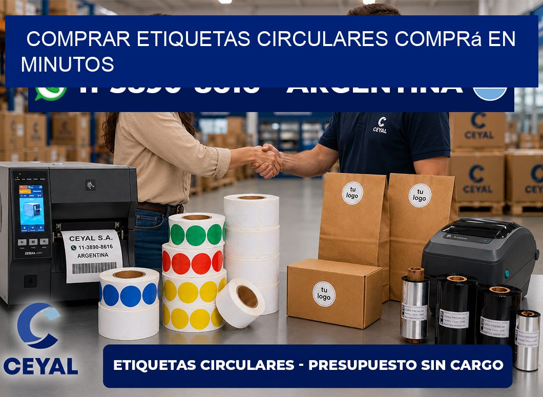 COMPRAR ETIQUETAS CIRCULARES Comprá en minutos