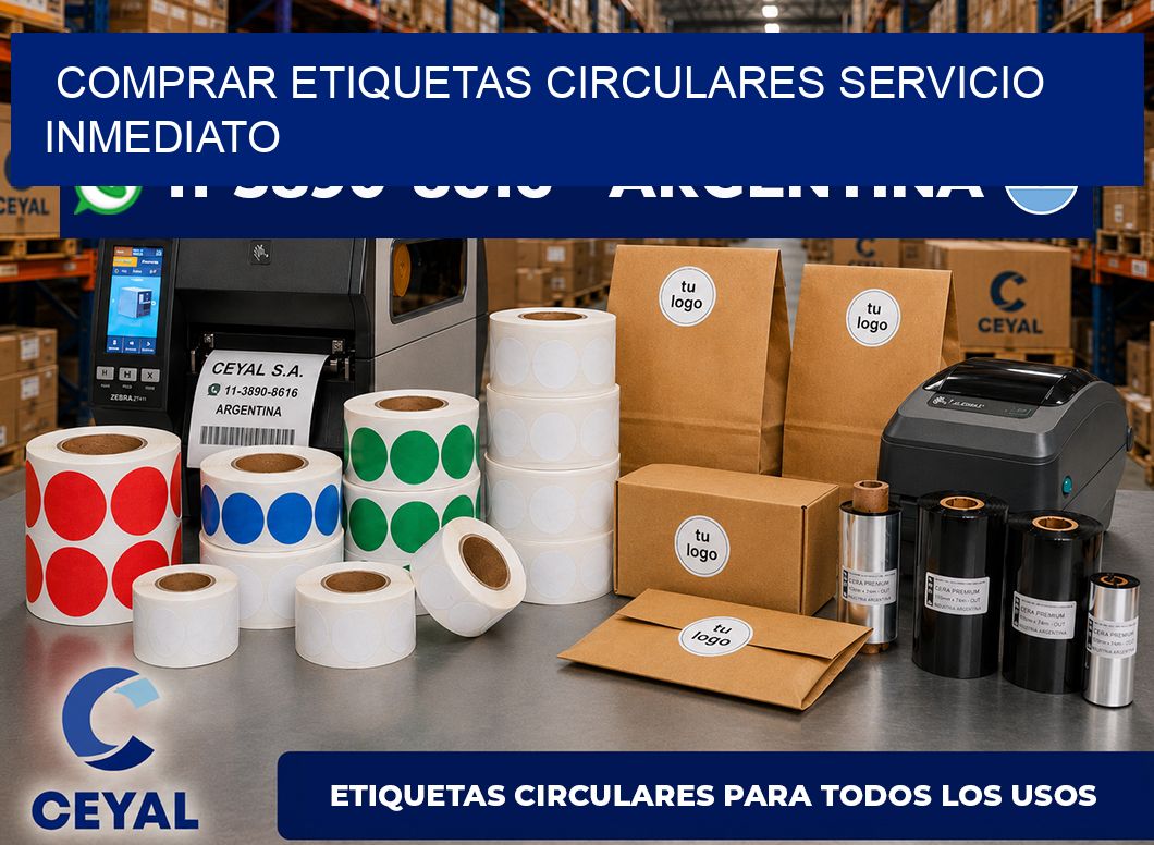 COMPRAR ETIQUETAS CIRCULARES Servicio inmediato