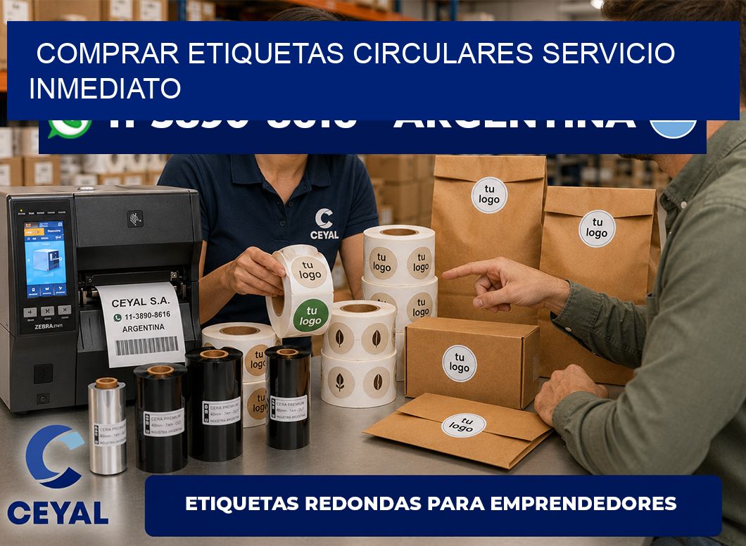 COMPRAR ETIQUETAS CIRCULARES Servicio inmediato