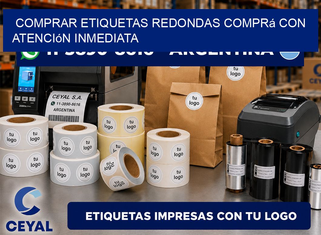 COMPRAR ETIQUETAS REDONDAS Comprá con atención inmediata