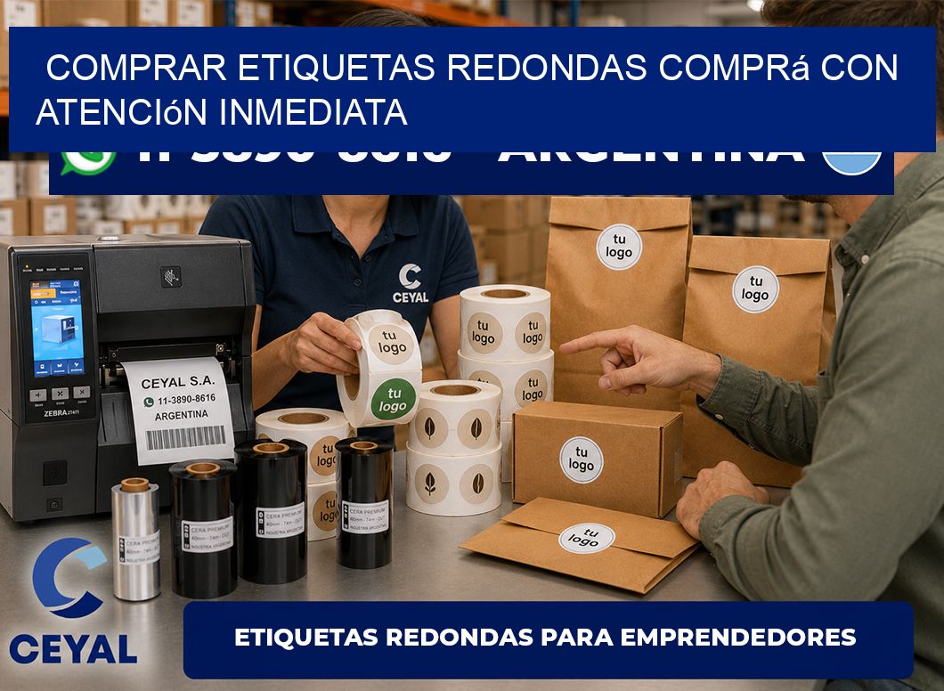 COMPRAR ETIQUETAS REDONDAS Comprá con atención inmediata